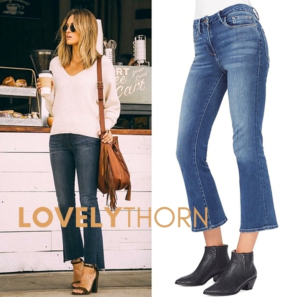 FRAME // le crop mini boot distressed elmont ridge - Picture 1 of 16
